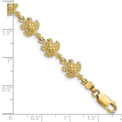 7 Zoll 14K Schildkröte Armband