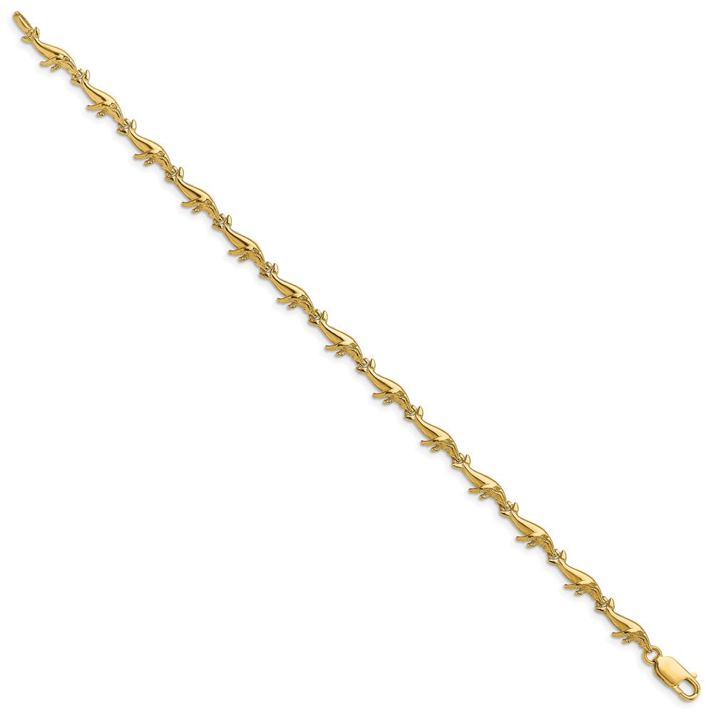 7.25 Zoll 14K Wal Armband