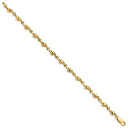 7.25 Zoll 14K Wal Armband