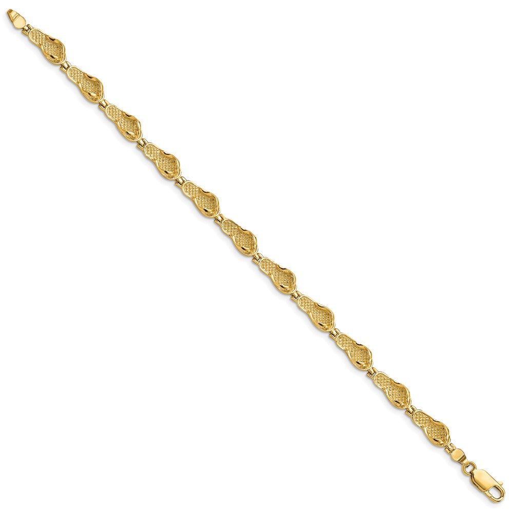 7 Zoll 14K Flip Flop Armband