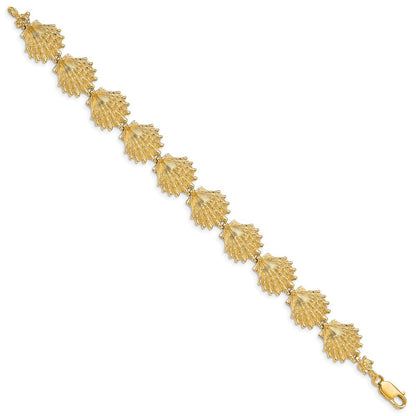 7 Zoll 14K Löwe Paw Muschel Armband
