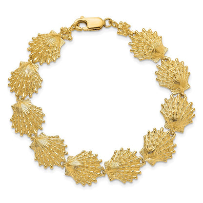 7 Zoll 14K Löwe Paw Muschel Armband