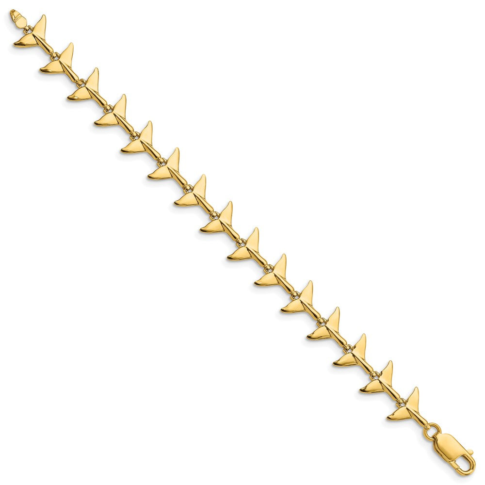 7 Zoll 14K Wal Schwanz Armband
