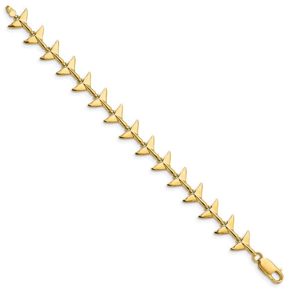7 Zoll 14K Wal Schwanz Armband