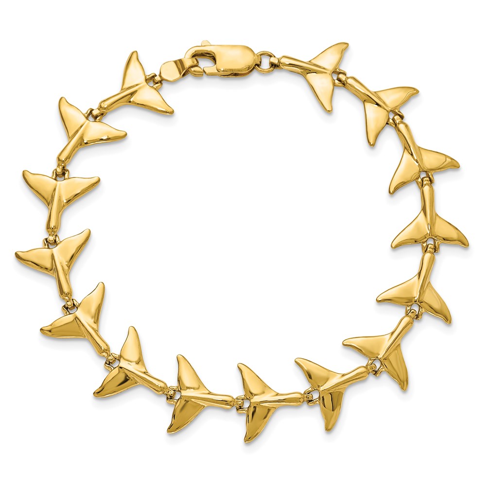 7 Zoll 14K Wal Schwanz Armband