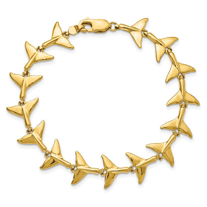 7 Zoll 14K Wal Schwanz Armband