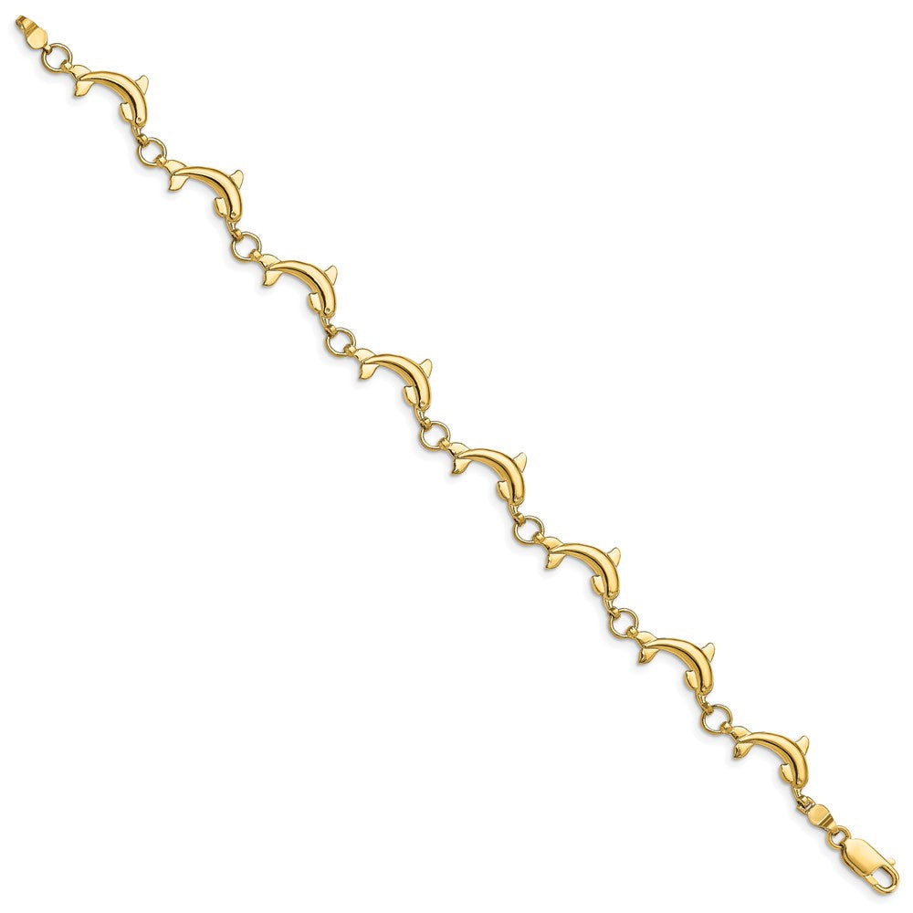 14K Poliert Delfin Armband