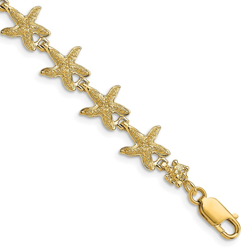 7.25 Zoll 14K Seestern Armband