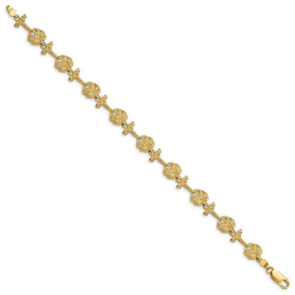 7.25 Zoll 14K Palme Baum Armband