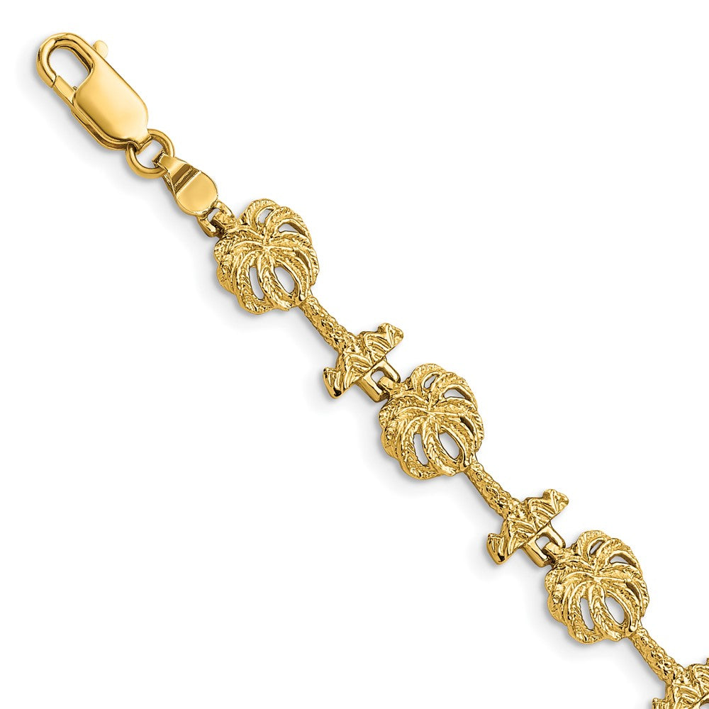 7.25 Zoll 14K Palme Baum Armband