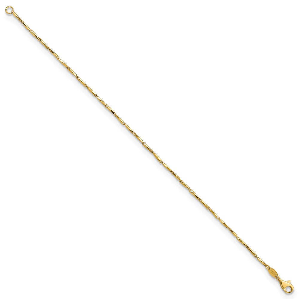 14K Gelbgold Poliert Fantasieglieder Gliederarmband