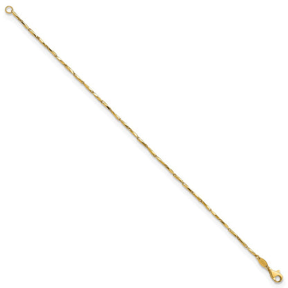 14K Gelbgold Poliert Fantasieglieder Gliederarmband