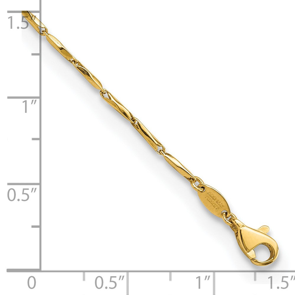14K Gelbgold Poliert Fantasieglieder Gliederarmband
