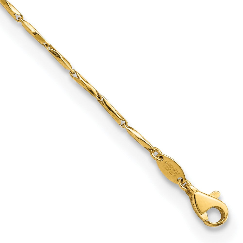 14K Gelbgold Poliert Fantasieglieder Gliederarmband