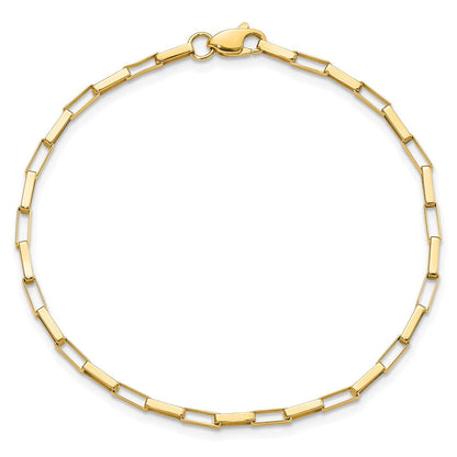 14K Gelbgold Poliert Fantasie Venezianer Knöpfe Gliederarmband
