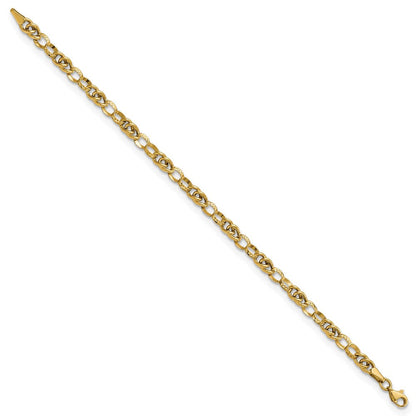 7.5 Zoll 14K Poliert Fantasieglieder 7.5 Zoll Armband