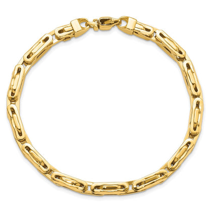 8.25 Zoll 14K Poliert Fantasieglieder Armband