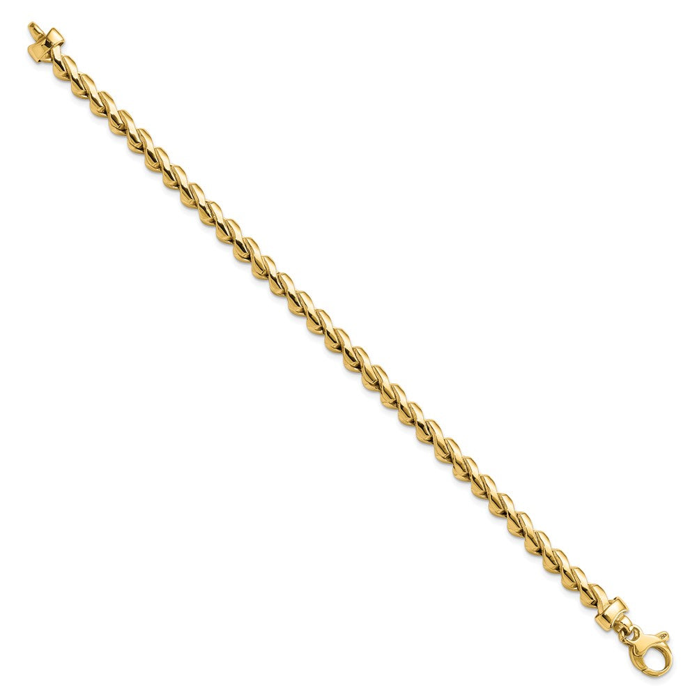 7.5 Zoll 14K Poliert Fantasieglieder Armband