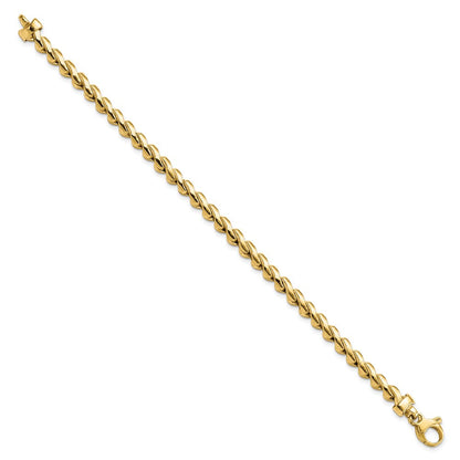 7.5 Zoll 14K Poliert Fantasieglieder Armband