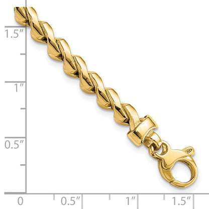 7.5 Zoll 14K Poliert Fantasieglieder Armband
