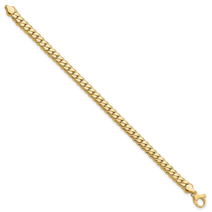 7.5 Zoll 14K Gelb Poliert Fantasieglieder Armband