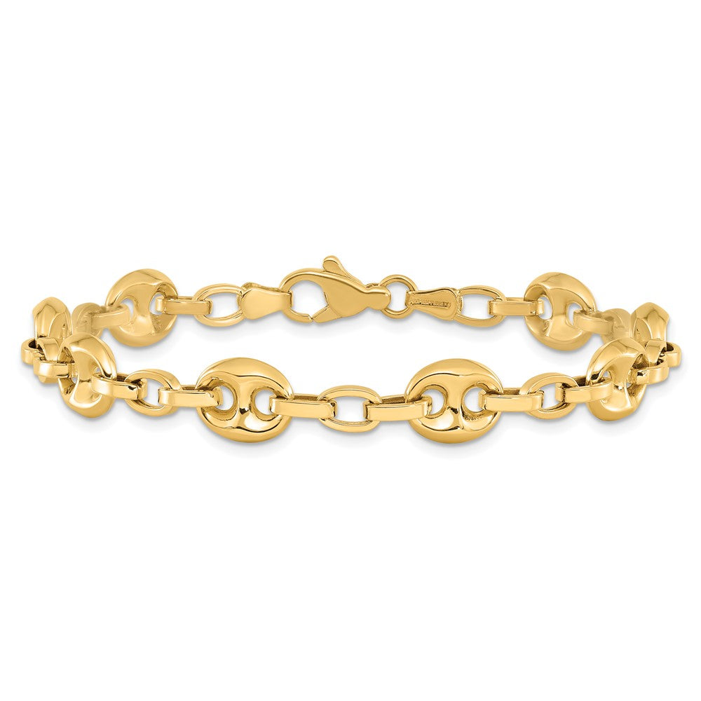 7.75 Zoll 14K Poliert Fantasieglieder 7.75 Zoll Armband