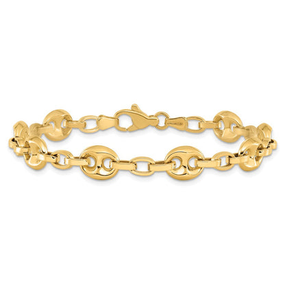 7.75 Zoll 14K Poliert Fantasieglieder 7.75 Zoll Armband