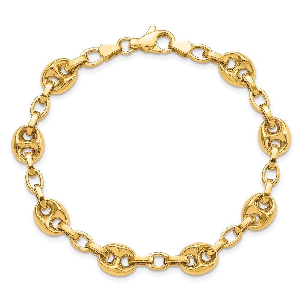 7.75 Zoll 14K Poliert Fantasieglieder 7.75 Zoll Armband