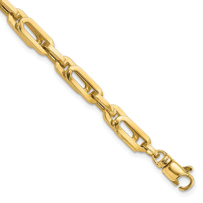 14K Gelbgold Gold Poliert Fantasieglieder Herren Gliederarmband