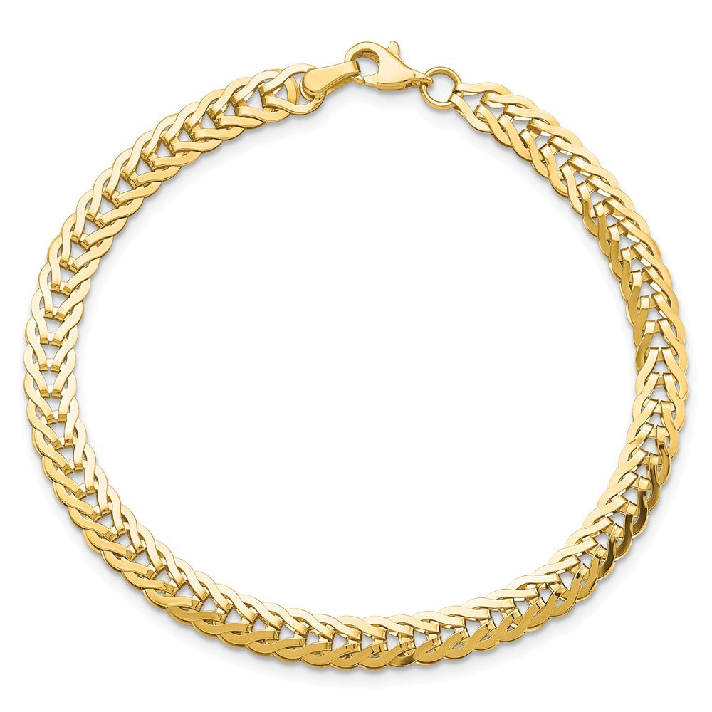 14K Gelbgold Poliert Fantasieglieder Gliederarmband