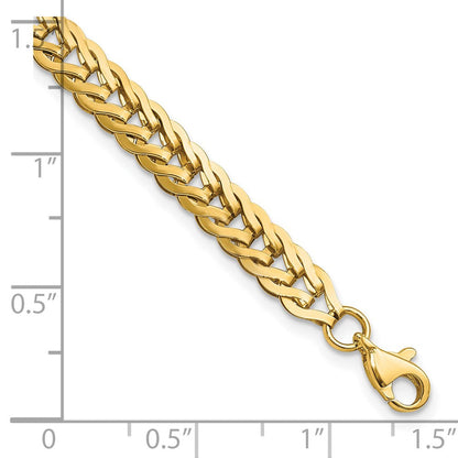 14K Gelbgold Poliert Fantasieglieder Gliederarmband