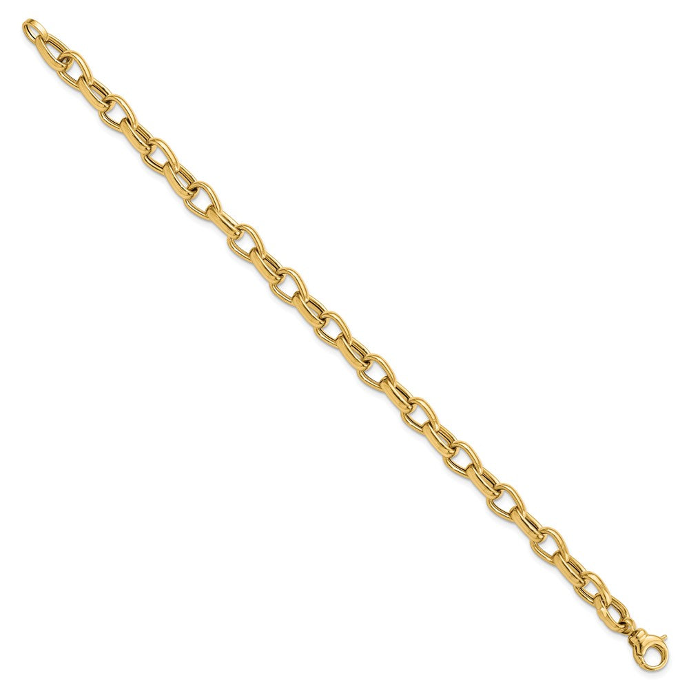 14K Gelbgold Poliert Fantasieglieder Gliederarmband