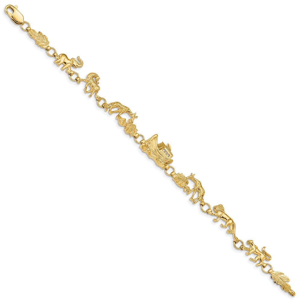 7 Zoll 14K Noah Ark Armband