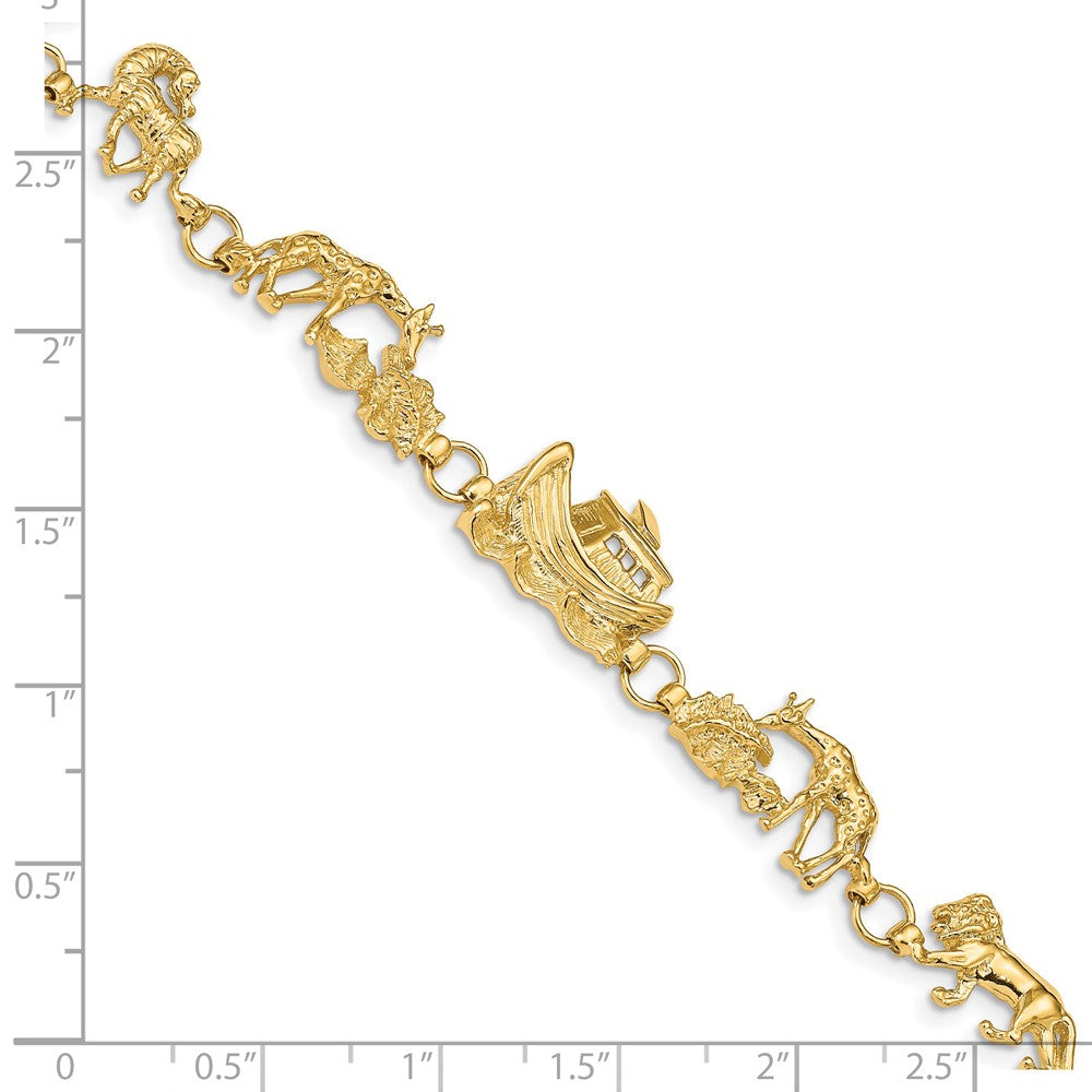 7 Zoll 14K Noah Ark Armband