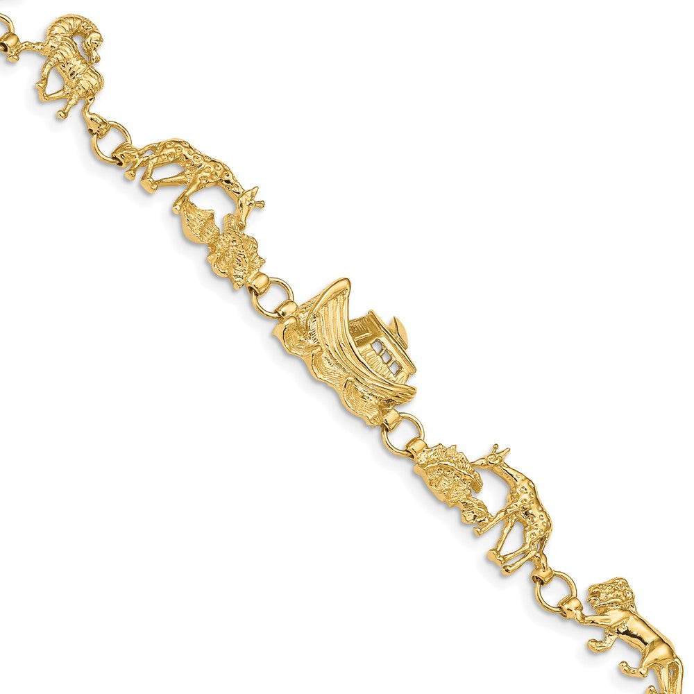 7 Zoll 14K Noah Ark Armband