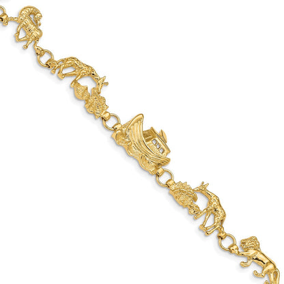 7 Zoll 14K Noah Ark Armband