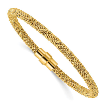 7.5 Zoll Sterlingsilber Goldfarben 18K Glanz-beschichtet Magnetic Armband