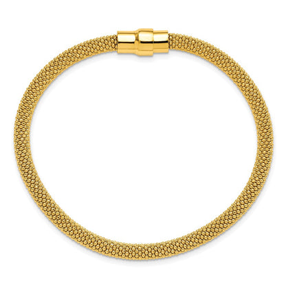 7.5 Zoll Sterlingsilber Goldfarben 18K Glanz-beschichtet Magnetic Armband