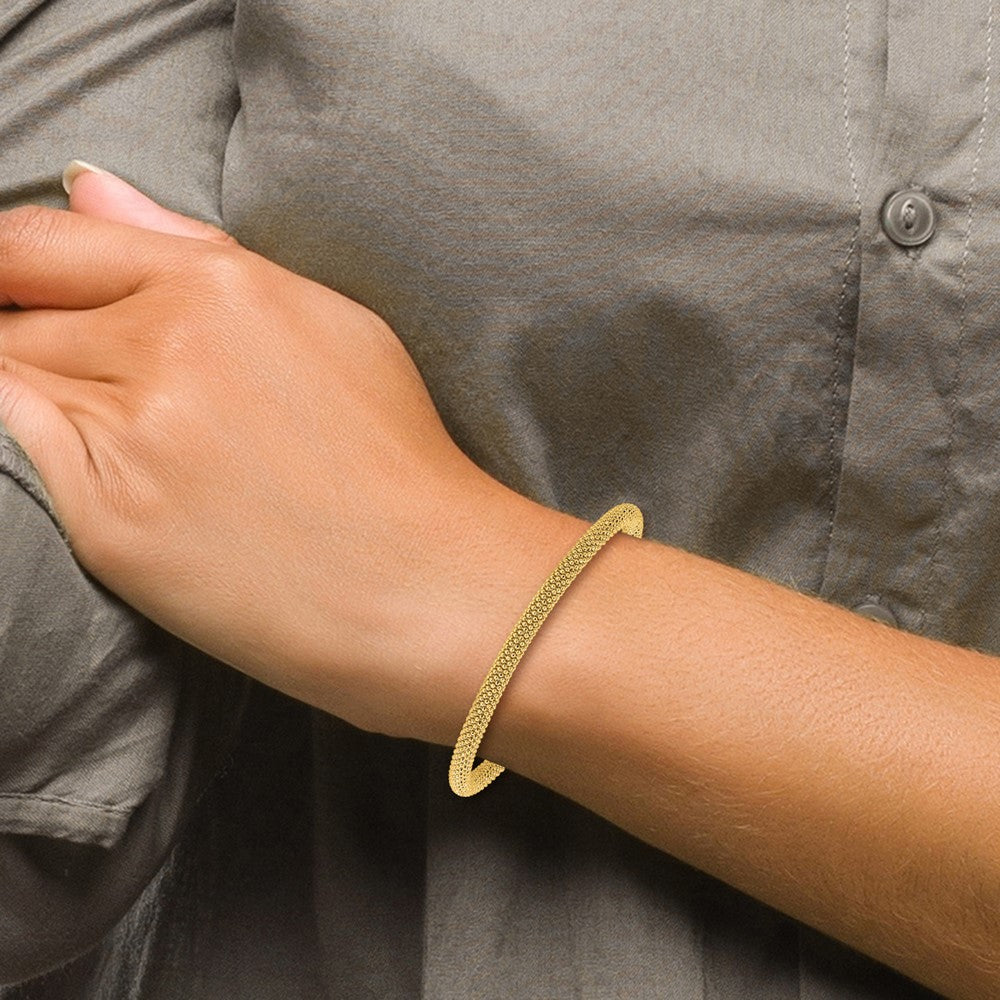 7.5 Zoll Sterlingsilber Goldfarben 18K Glanz-beschichtet Magnetic Armband