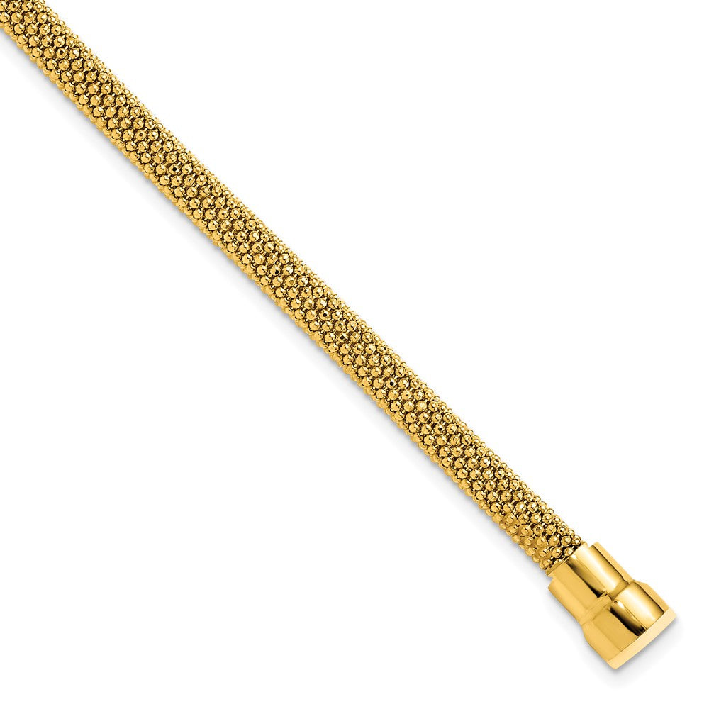7.5 Zoll Sterlingsilber Goldfarben 18K Glanz-beschichtet Magnetic Armband