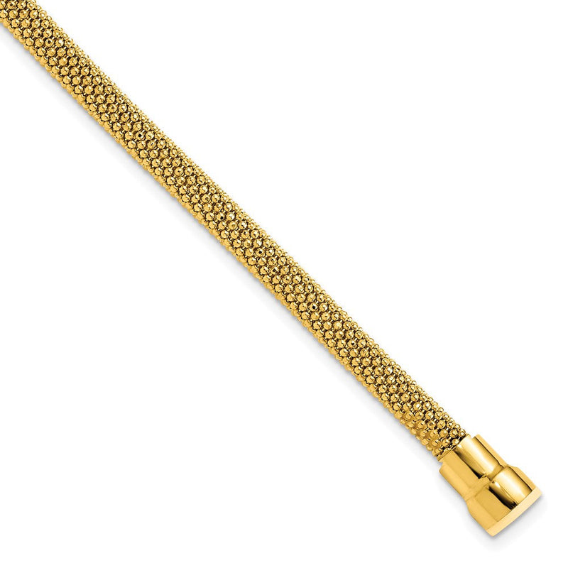 7.5 Zoll Sterlingsilber Goldfarben 18K Glanz-beschichtet Magnetic Armband