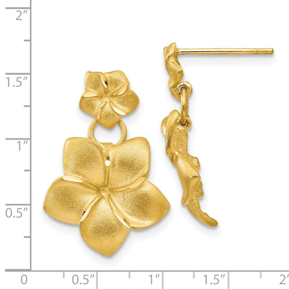 14K Gelbgold Plumeria Ohrhänger