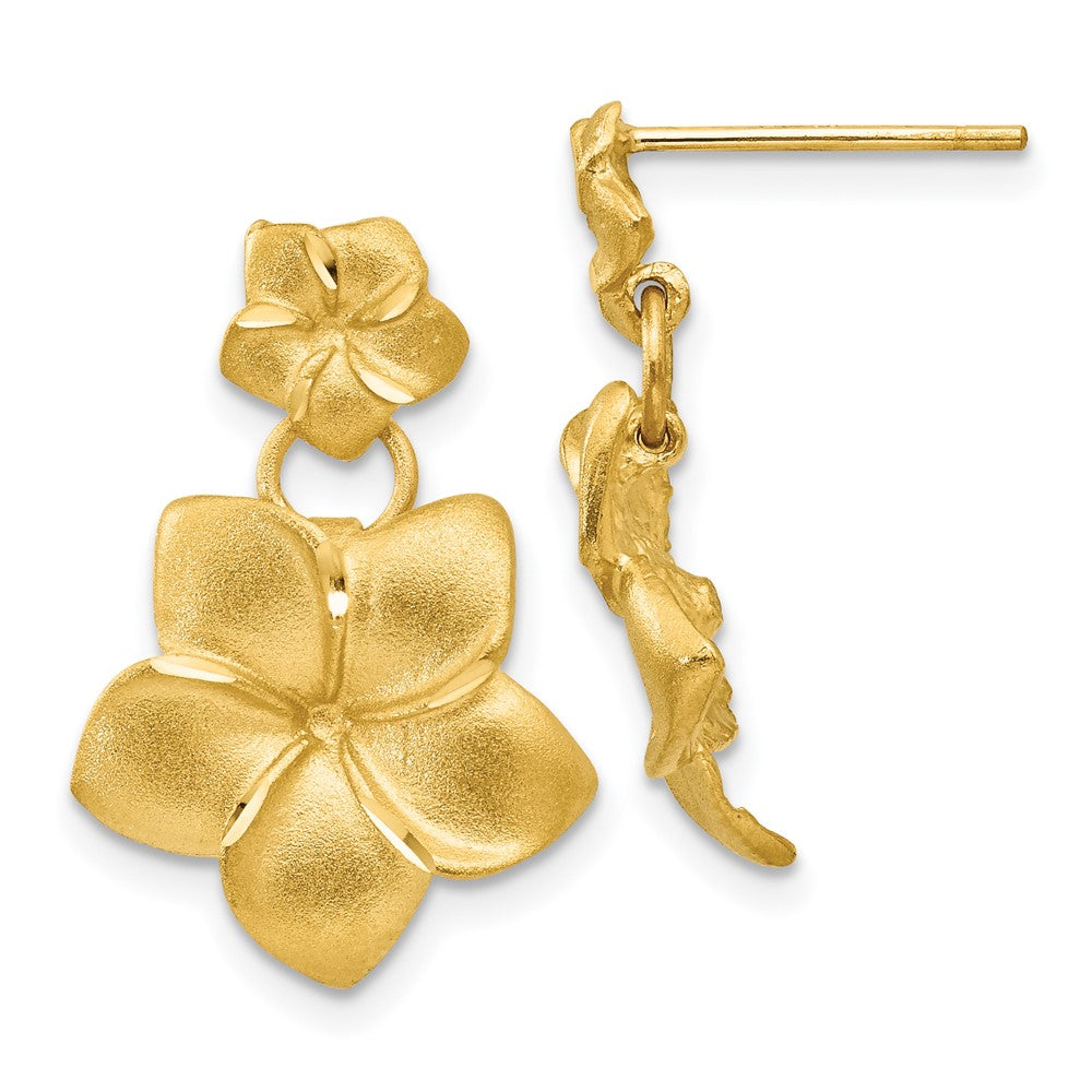 14K Gelbgold Plumeria Ohrhänger