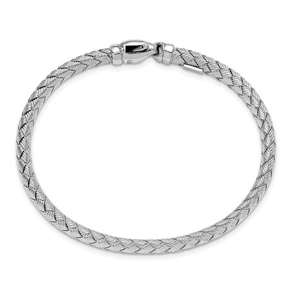 Sterlingsilber Rhodiniert Weaved Armreif