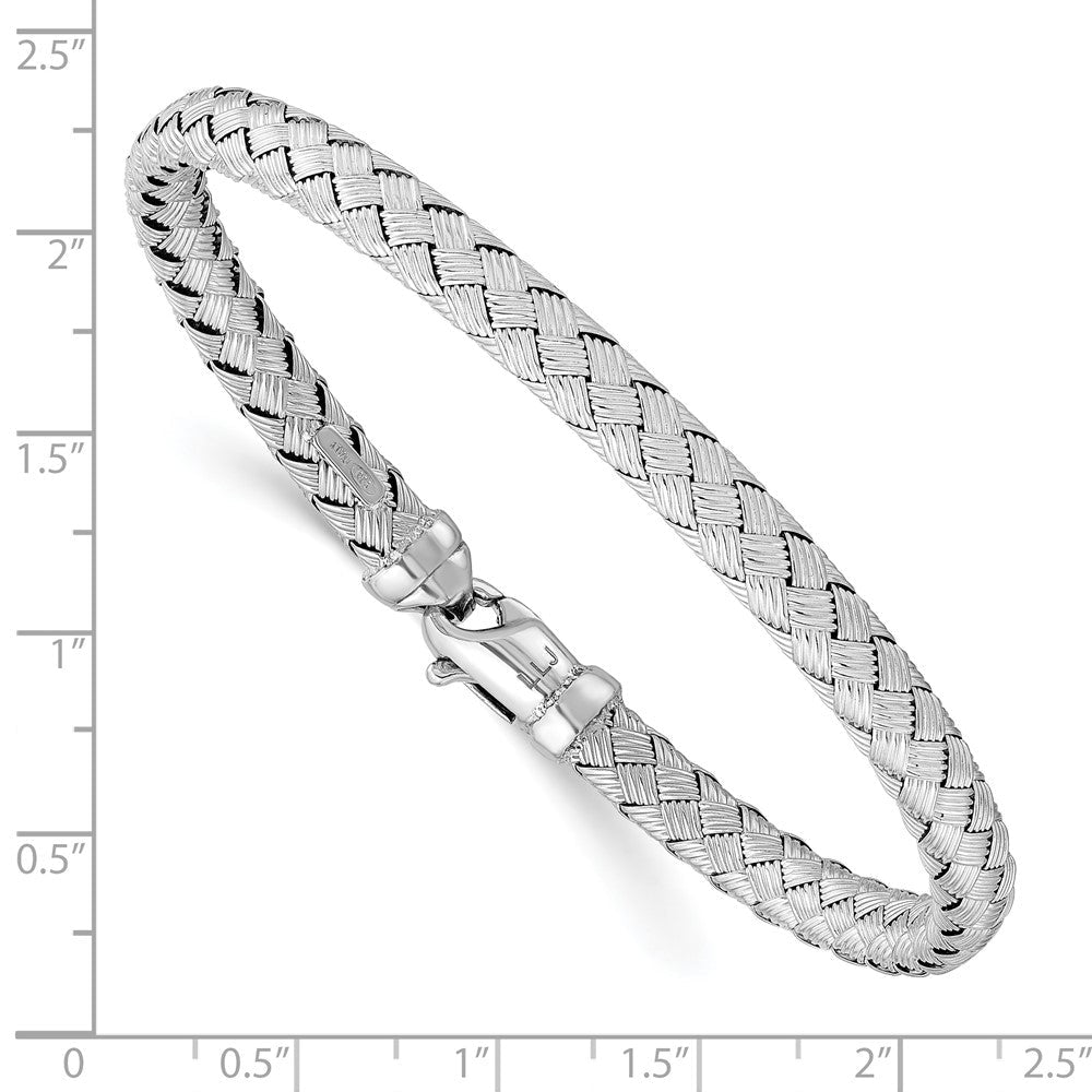 Sterlingsilber Rhodiniert Weaved Armreif