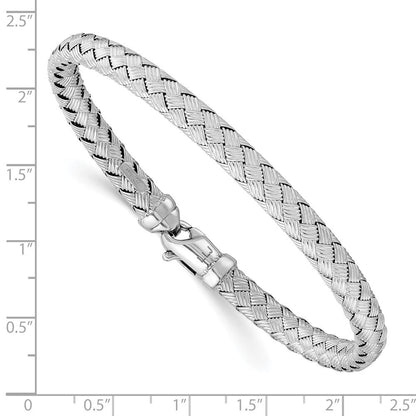 Sterlingsilber Rhodiniert Weaved Armreif