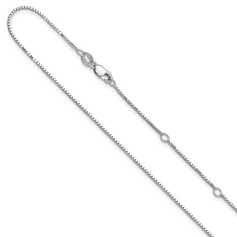 18 Zoll Sterlingsilber Ss Rhodiniert.95mm Venezianer 1 Zoll+1 Zoll Verstellbar Halskette