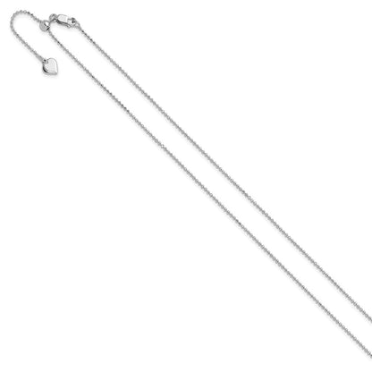Sterlingsilber Rhodiniert Poliert/diamantiert Verstellbar Halskette
