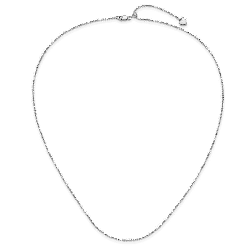 Sterlingsilber Rhodiniert Poliert/diamantiert Verstellbar Halskette