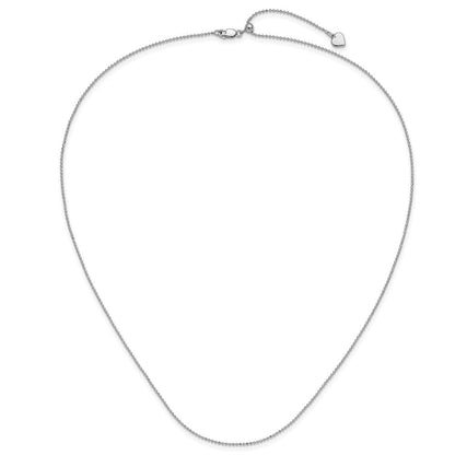 Sterlingsilber Rhodiniert Poliert/diamantiert Verstellbar Halskette